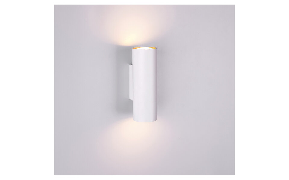 HLW LED LED Wandlamp Trion Mary - Mat Wit Aluminium met 2x GU10 Fitting - Up & Down Licht