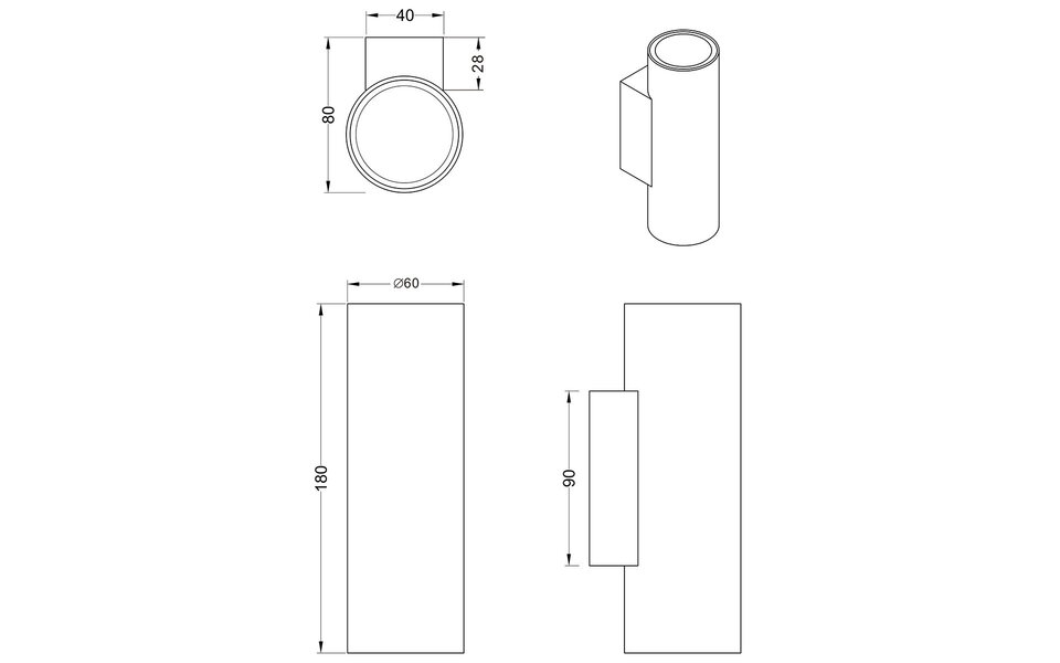HLW LED LED Wandlamp Trion Mary - Mat Nikkel, Aluminium & Dubbele GU10 Fitting