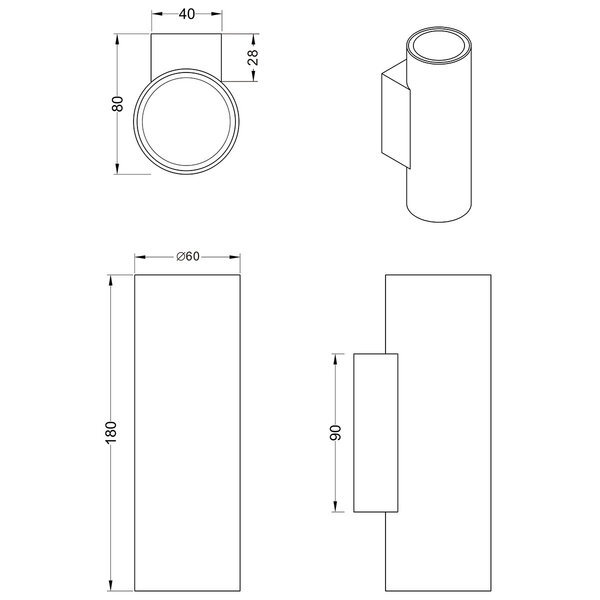 HLW LED LED Wandlamp Trion Mary - Mat Nikkel, Aluminium & Dubbele GU10 Fitting HLW LED LED Wandlamp Trion Mary - Mat Nikkel, Aluminium & Dubbele GU10 Fitting