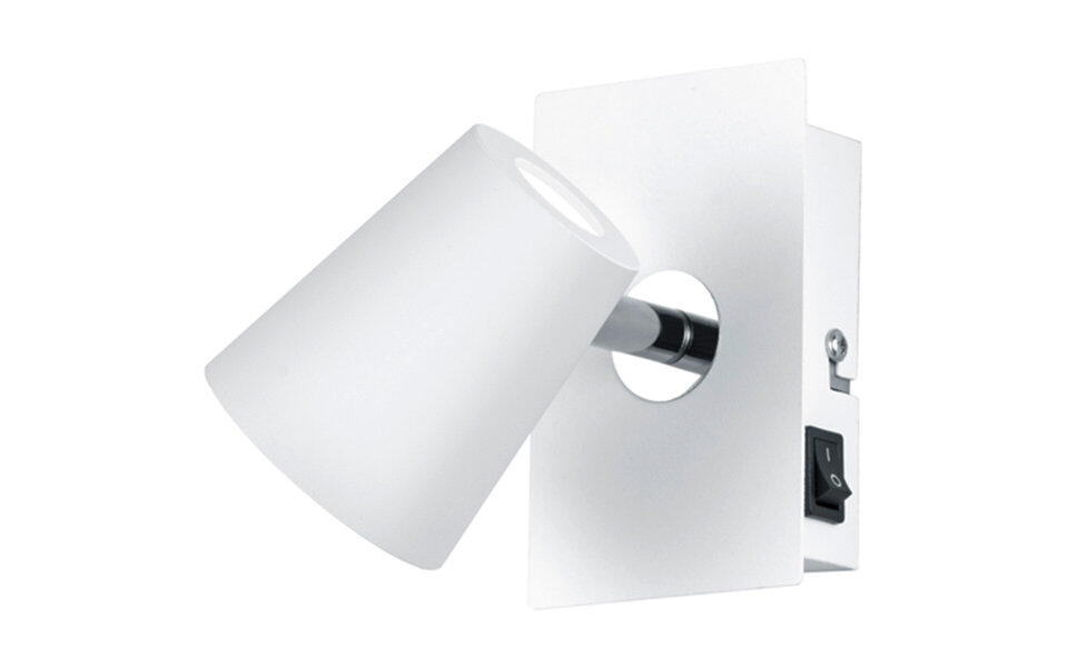 HLW LED LED Wall Spotlight Trion Narca - 6W LED, Warm White 3000K, Matte White Aluminum HLW LED LED Wall Spotlight Trion Narca - 6W LED, Warm White 3000K, Matte White Aluminum