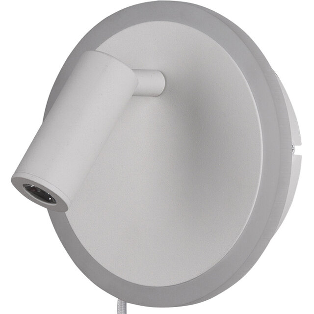 HLW LED LED Wall Lamp Trion Jodan 7W - Warm White 3000K - Matte White Aluminum