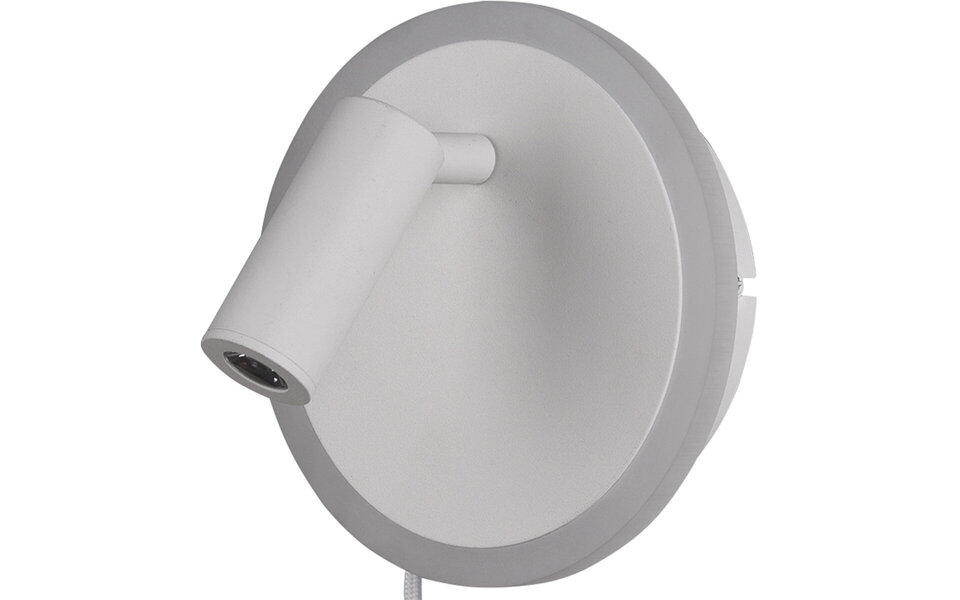 HLW LED LED Wall Lamp Trion Jodan 7W - Warm White 3000K - Matte White Aluminum