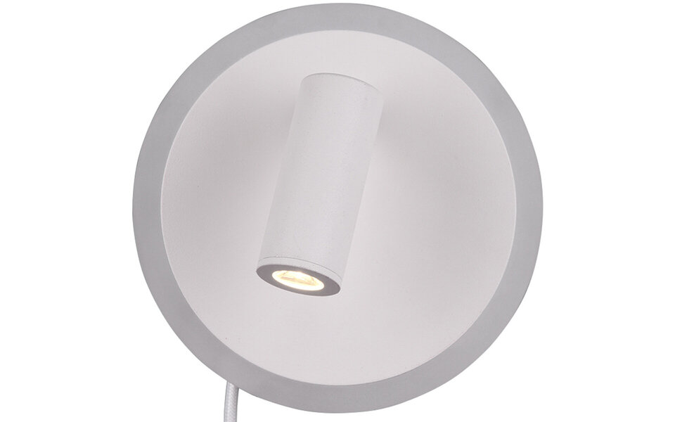 HLW LED LED Wandlamp Trion Jodan 7W - Warm Wit 3000K - Mat Wit Aluminium HLW LED LED Wandlamp Trion Jodan 7W - Warm Wit 3000K - Mat Wit Aluminium