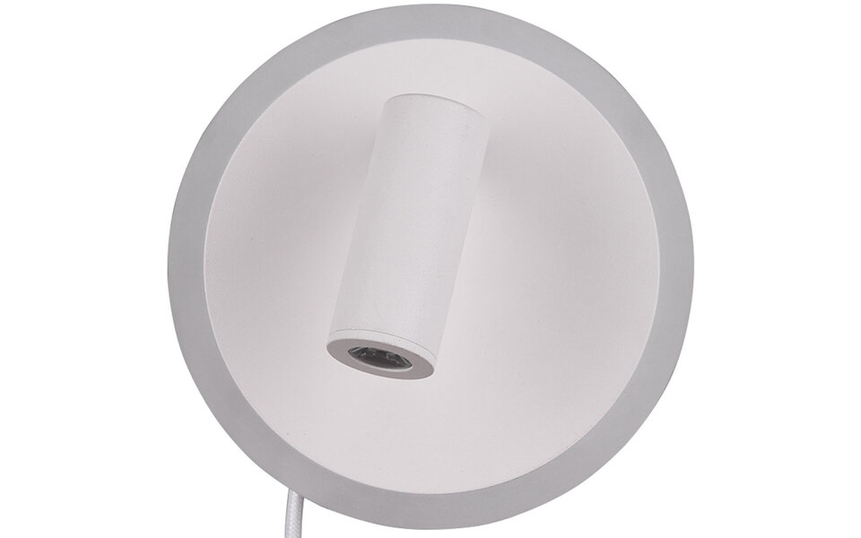 HLW LED LED Wall Lamp Trion Jodan 7W - Warm White 3000K - Matte White Aluminum