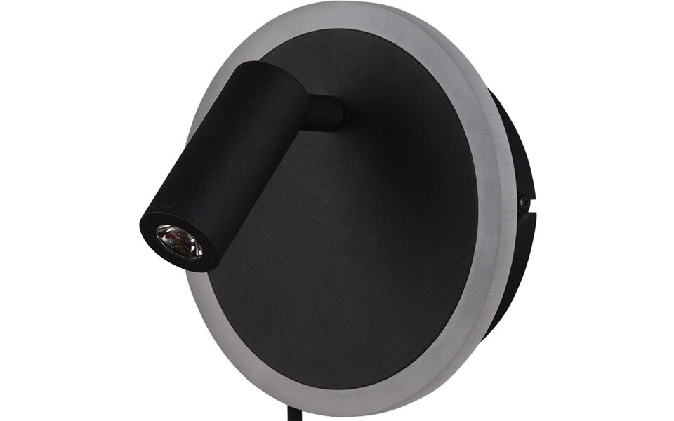 HLW LED Moderne LED Wandlamp Mat Zwart 7W - Warm Wit 2700K–3000K - Aluminium