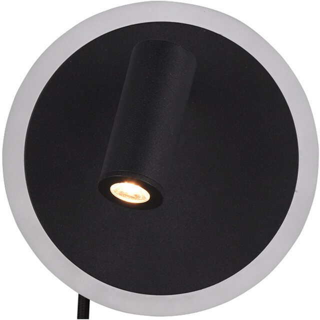 HLW LED Modern LED Wall Lamp Matte Black 7W - Warm White 2700K–3000K - Aluminum HLW LED Modern LED Wall Lamp Matte Black 7W - Warm White 2700K–3000K - Aluminum