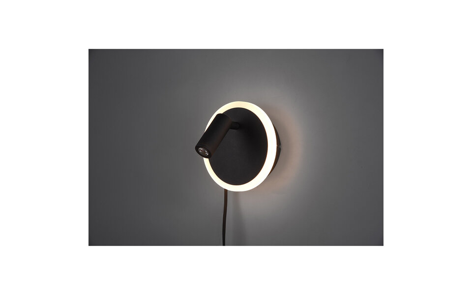 HLW LED Modern LED Wall Lamp Matte Black 7W - Warm White 2700K–3000K - Aluminum HLW LED Modern LED Wall Lamp Matte Black 7W - Warm White 2700K–3000K - Aluminum