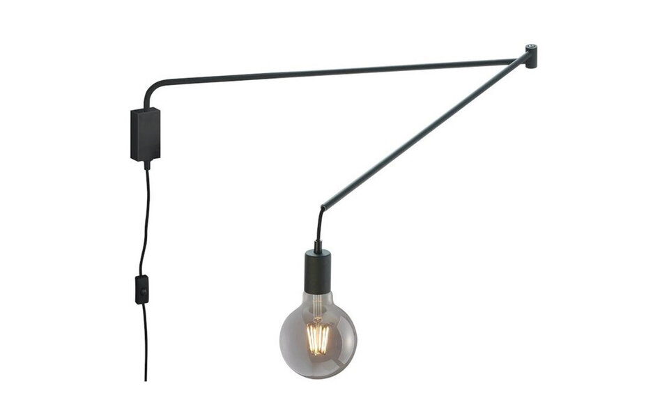 HLW LED LED Wall Lamp Matte Black with Adjustable Beam Angle and E27 Fitting - Durable Aluminum