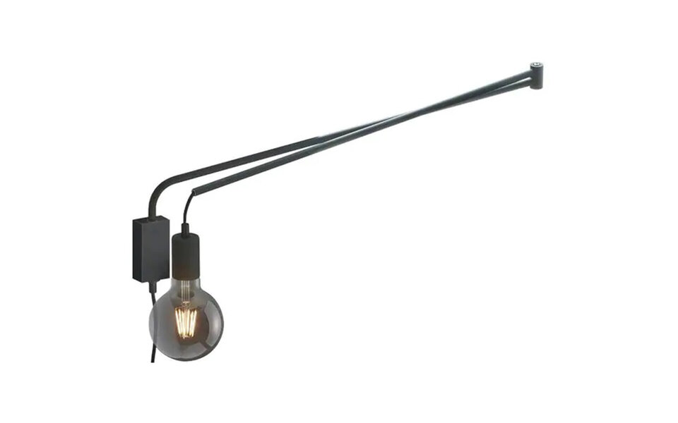 HLW LED LED Wall Lamp Matte Black with Adjustable Beam Angle and E27 Fitting - Durable Aluminum