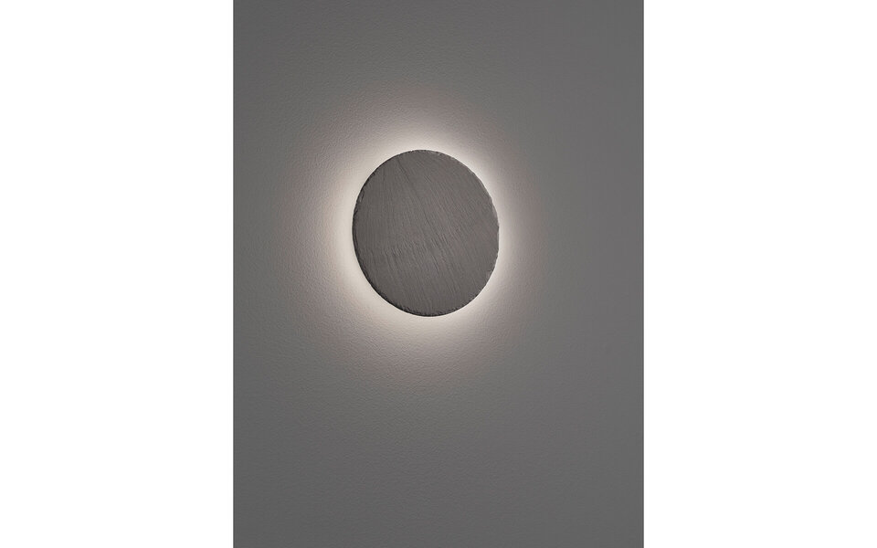 HLW LED LED Wall Lamp 9W Dimmable - Warm White 2700K–3000K - Matte Black Concrete - Stylish LED Floor Lamp