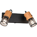 LED Wall Spotlight Matte Black - 2-light E14 fitting, adjustable beam angle & aluminum