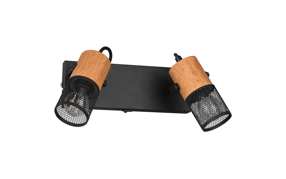 HLW LED LED Wandspot Mat Zwart - 2-lichts E14 Fitting, Verstelbare Beam Angle & Aluminium HLW LED LED Wandspot Mat Zwart - 2-lichts E14 Fitting, Verstelbare Beam Angle & Aluminium