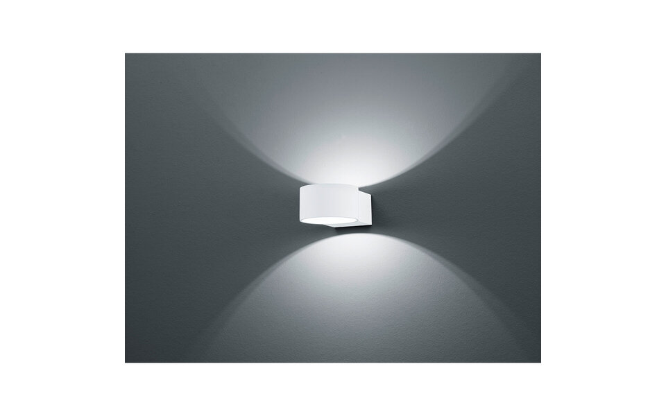 HLW LED LED Wandlamp Mat Wit met OSRAM LEDs - 4W Warm Wit 2700K–3000K, Aluminium
