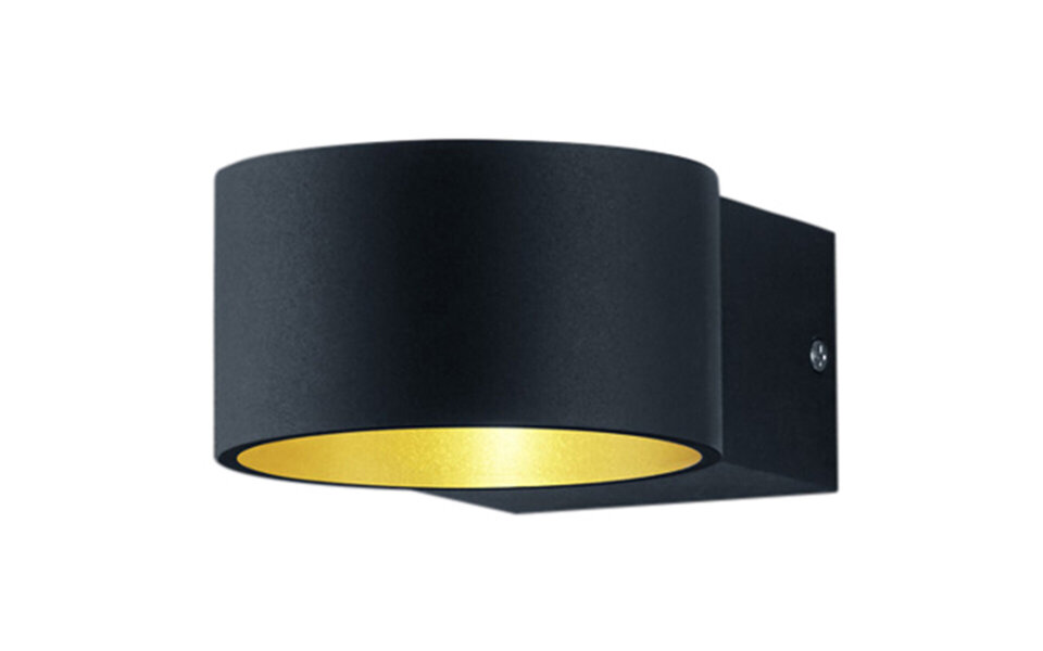 HLW LED LED Wall Lamp 4W Warm White 3000K Matte Black | Trion Lapaco Aluminum