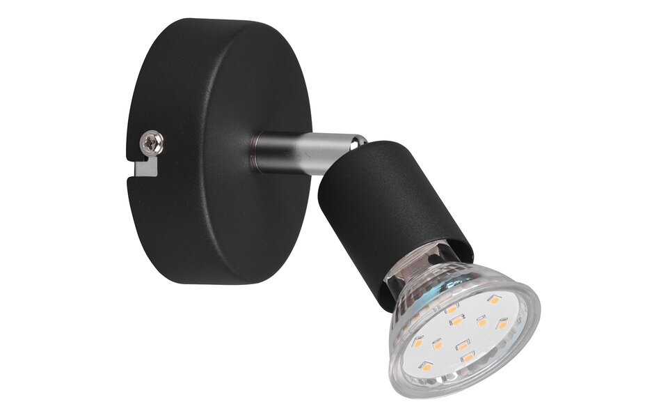 HLW LED LED Wandspot Trion Pamo - Mat Zwart Aluminium - GU10 Fitting, LED Spot
