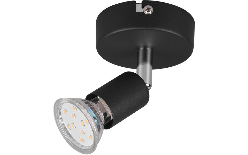 HLW LED LED Wandspot Trion Pamo - Mat Zwart Aluminium - GU10 Fitting, LED Spot