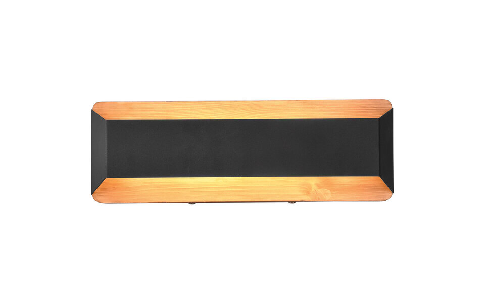 HLW LED LED Wall Lamp Dimmable - Matte Black Aluminum, Warm White 3000K, Up & Down Light