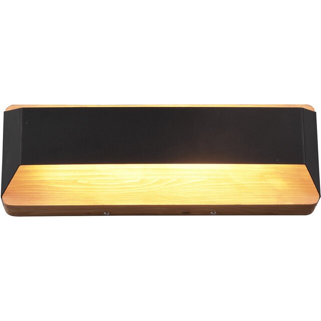 HLW LED LED Wall Lamp Dimmable - Matte Black Aluminum, Warm White 3000K, Up & Down Light