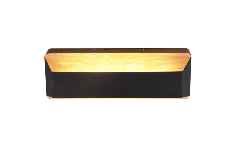 HLW LED LED Wall Lamp Dimmable - Matte Black Aluminum, Warm White 3000K, Up & Down Light