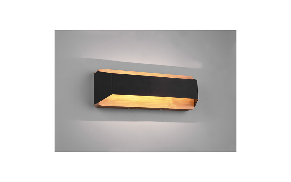 HLW LED LED Wandlamp Dimbaar - Mat Zwart Aluminium, Warm Wit 3000K, Up & Down Licht