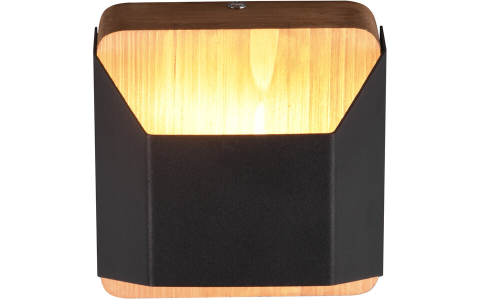 HLW LED Dimbare LED Wandlamp Mat Zwart met Warm Wit 3000K en OSRAM LEDs - 4.3W