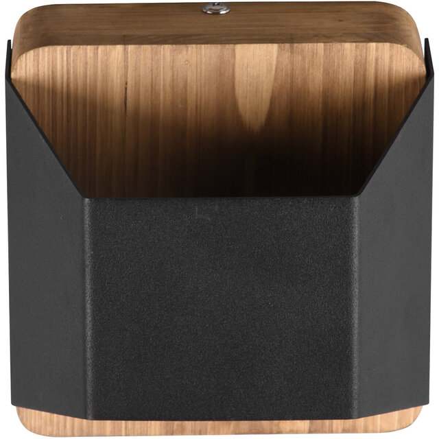 HLW LED Dimbare LED Wandlamp Mat Zwart met Warm Wit 3000K en OSRAM LEDs - 4.3W