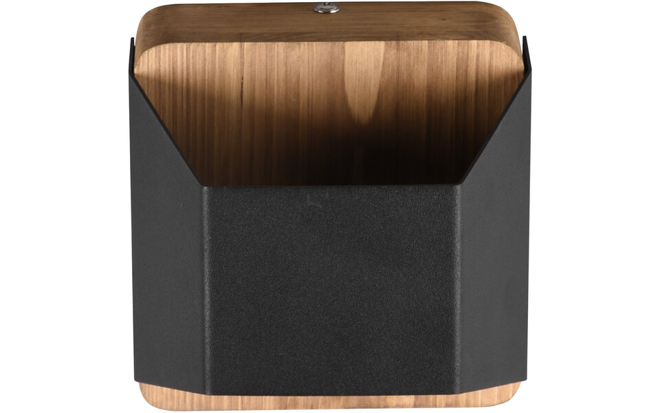 HLW LED Dimbare LED Wandlamp Mat Zwart met Warm Wit 3000K en OSRAM LEDs - 4.3W