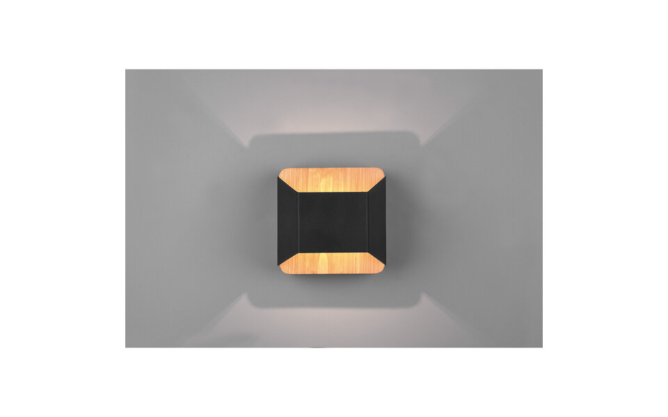 HLW LED Dimmable LED Wall Lamp Matte Black with Warm White 3000K and OSRAM LEDs - 4.3W HLW LED Dimmable LED Wall Lamp Matte Black with Warm White 3000K and OSRAM LEDs - 4.3W