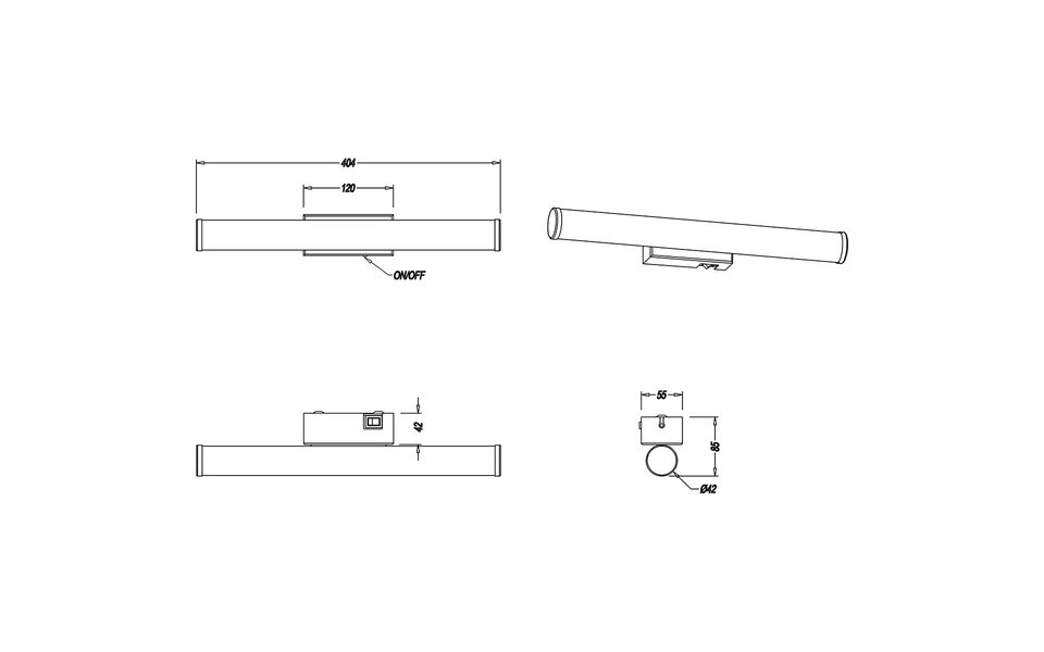 HLW LED LED Wall Lamp Matte Black Round - Warm White 3000K - 4.3W LED, Durable Aluminum