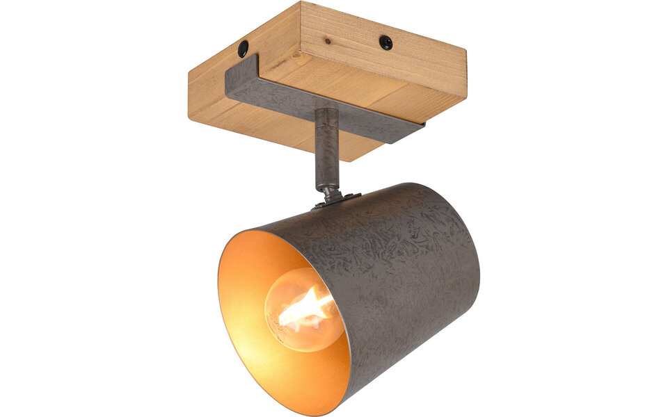 HLW LED LED Wandspot Trion Bimm - Antiek Nikkel, Ronde LED Spot met E14 Fitting