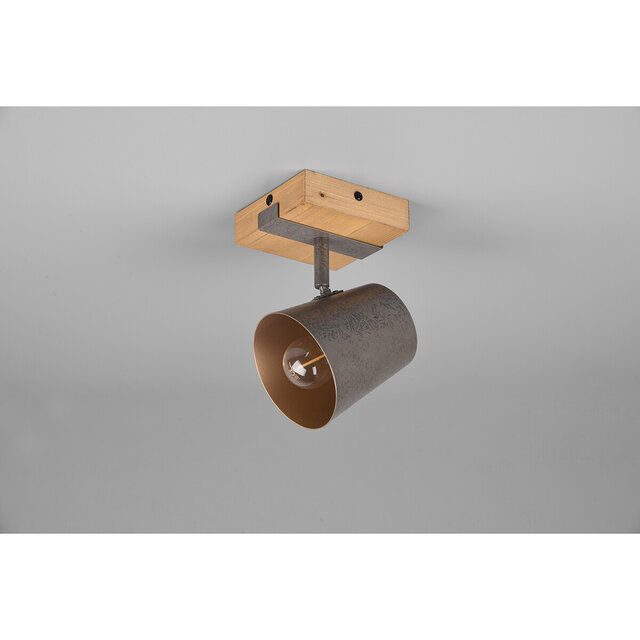 HLW LED LED Wandspot Trion Bimm - Antiek Nikkel, Ronde LED Spot met E14 Fitting