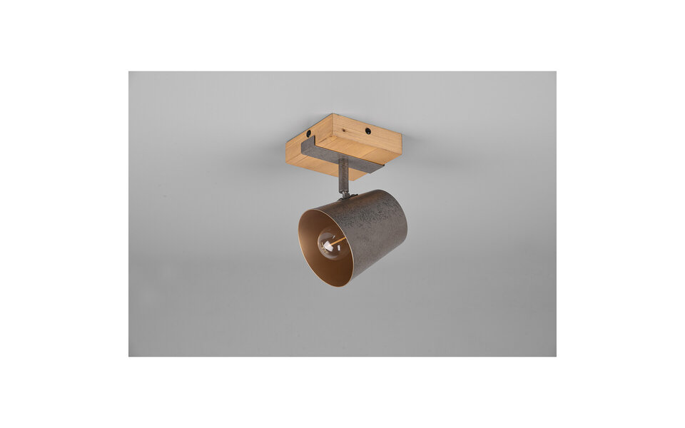 HLW LED LED Wandspot Trion Bimm - Antiek Nikkel, Ronde LED Spot met E14 Fitting