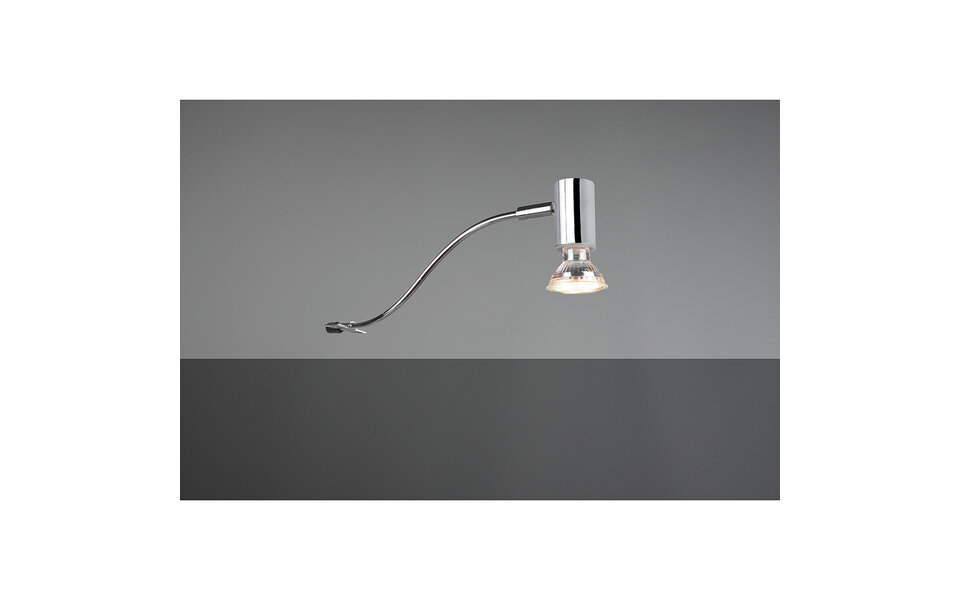 HLW LED Trion Giano LED Wall Lamp - Splashproof IP44, GU10 Fitting, Aluminum, Polished Chrome