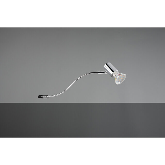 HLW LED Trion Giano LED Wall Lamp - Splashproof IP44, GU10 Fitting, Aluminum, Polished Chrome