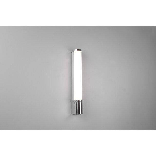 HLW LED LED Wall Lamp 8W Warm White 3000K Splashproof IP44 Gloss Chrome Plastic