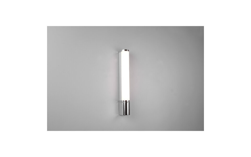 HLW LED LED Wall Lamp 8W Warm White 3000K Splashproof IP44 Gloss Chrome Plastic
