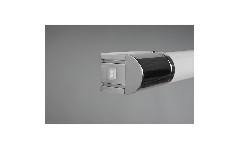 HLW LED LED Wandlamp 8W Warm Wit 3000K Spatwaterdicht IP44 Glans Chroom Kunststof