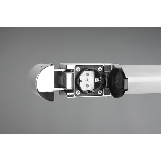 HLW LED LED Wall Lamp 8W Warm White 3000K Splashproof IP44 Gloss Chrome Plastic