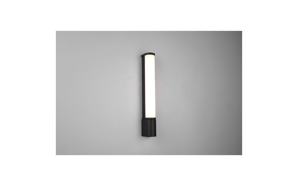 HLW LED LED Wall Lamp 8W Warm White 3000K - Matte Black, Splashproof IP44 & Durable