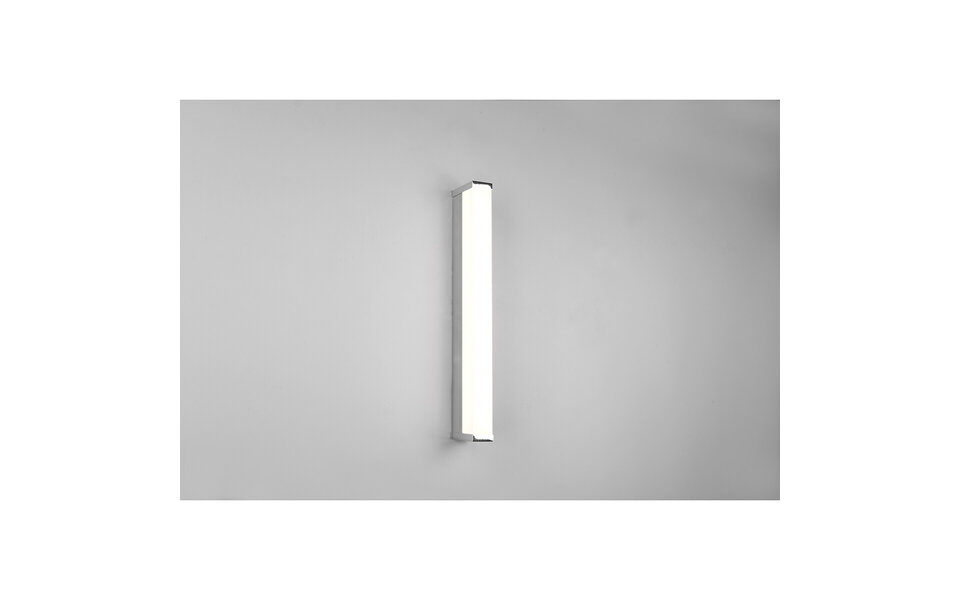 HLW LED LED Wandlamp 6W Warm Wit 3000K Spatwaterdicht IP44 - Mat Chroom Aluminium