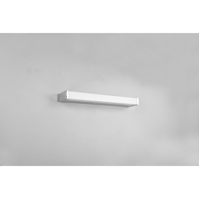 HLW LED LED Wandlamp 6W Warm Wit 3000K Spatwaterdicht IP44 - Mat Chroom Aluminium