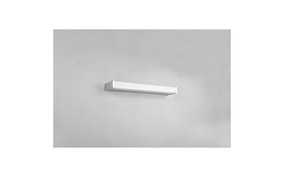 HLW LED LED Wandlamp 6W Warm Wit 3000K Spatwaterdicht IP44 - Mat Chroom Aluminium