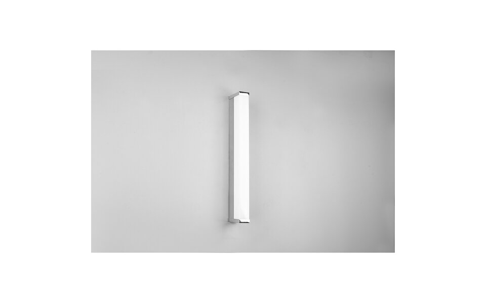 HLW LED LED Wandlamp 6W Warm Wit 3000K Spatwaterdicht IP44 - Mat Chroom Aluminium