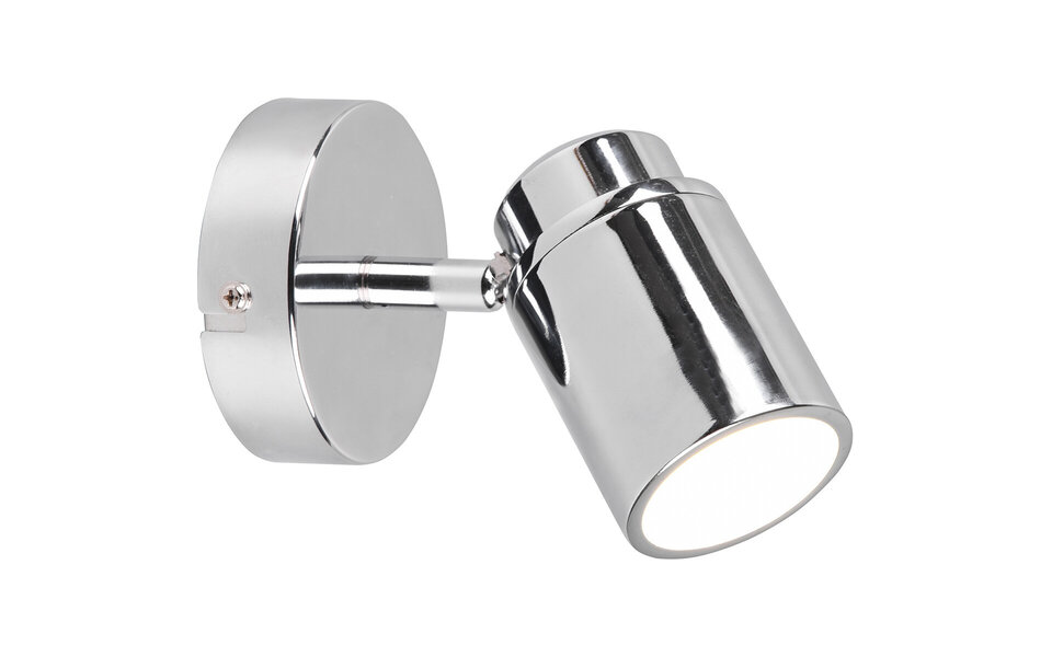 HLW LED LED Wall Spotlight Trion Artion - GU10 Fitting, Waterproof IP44, Matte Chrome Aluminum