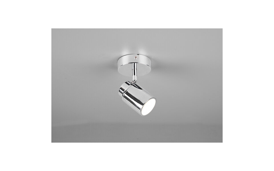 HLW LED LED Wall Spotlight Trion Artion - GU10 Fitting, Waterproof IP44, Matte Chrome Aluminum