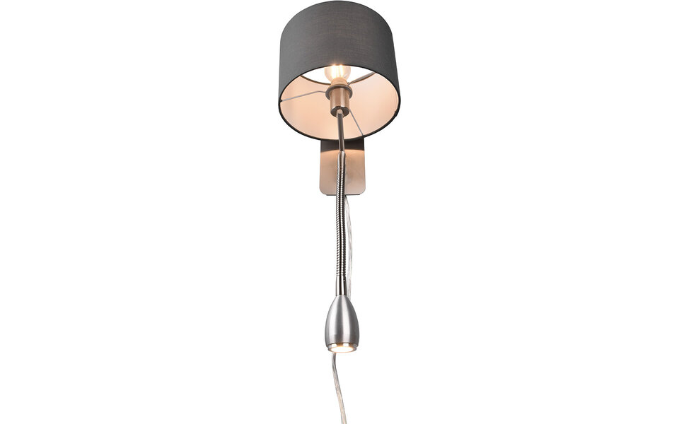 HLW LED LED Wandlamp Mat Grijs met Warm Wit 2700K–3000K, 3W LED & Flexibele Arm