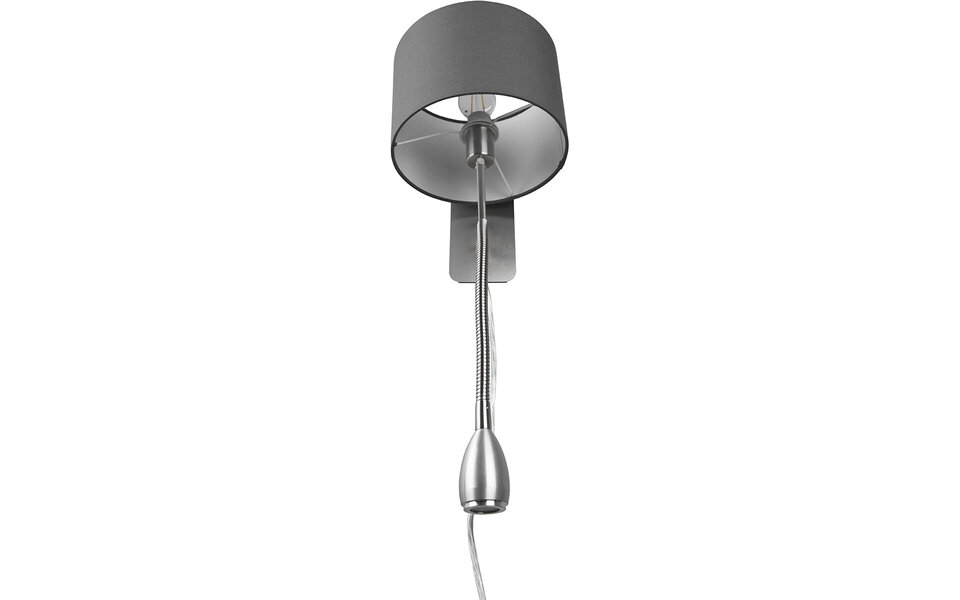 HLW LED LED Wandlamp Mat Grijs met Warm Wit 2700K–3000K, 3W LED & Flexibele Arm