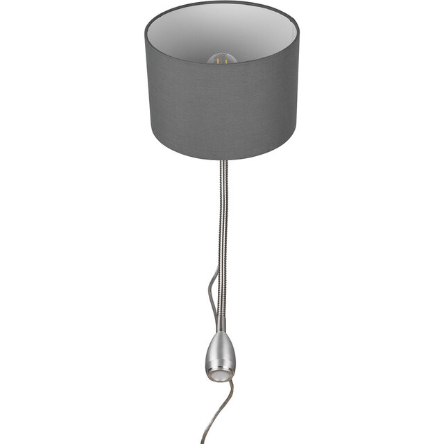 HLW LED LED Wandlamp Mat Grijs met Warm Wit 2700K–3000K, 3W LED & Flexibele Arm