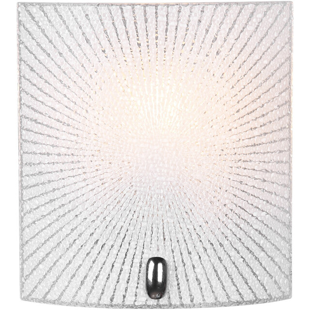 Vierkante LED wandlamp in mat chroom met GU10 fitting en warm wit licht van 3000K, 40W vermogen Vierkante LED wandlamp in mat chroom met GU10 fitting en warm wit licht van 3000K, 40W vermogen