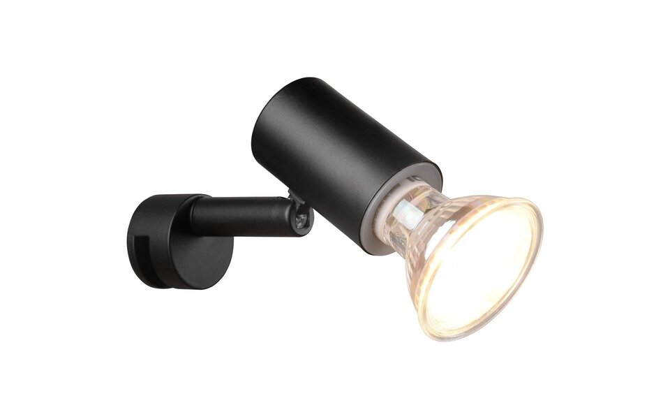 HLW LED Modern LED Wall Lamp Matte Black - Splashproof IP44, GU10 Fitting & Aluminum